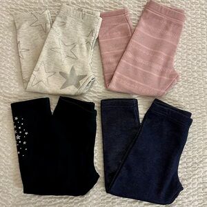 Toddler Cozy Fleece Leggings 4 pcs Bundle